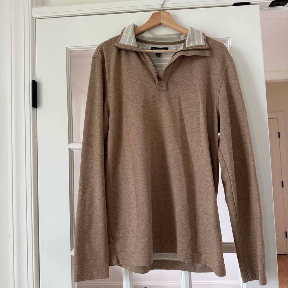 Banana Republic Beige Zip-Up Sweater